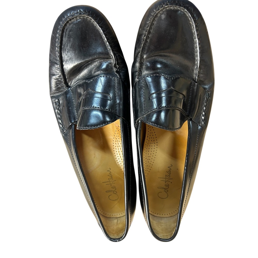 Cole Haan Mens Penny Loafers Black Leather‎ Dress Shoes Size 13 D - Picture 6 of 12